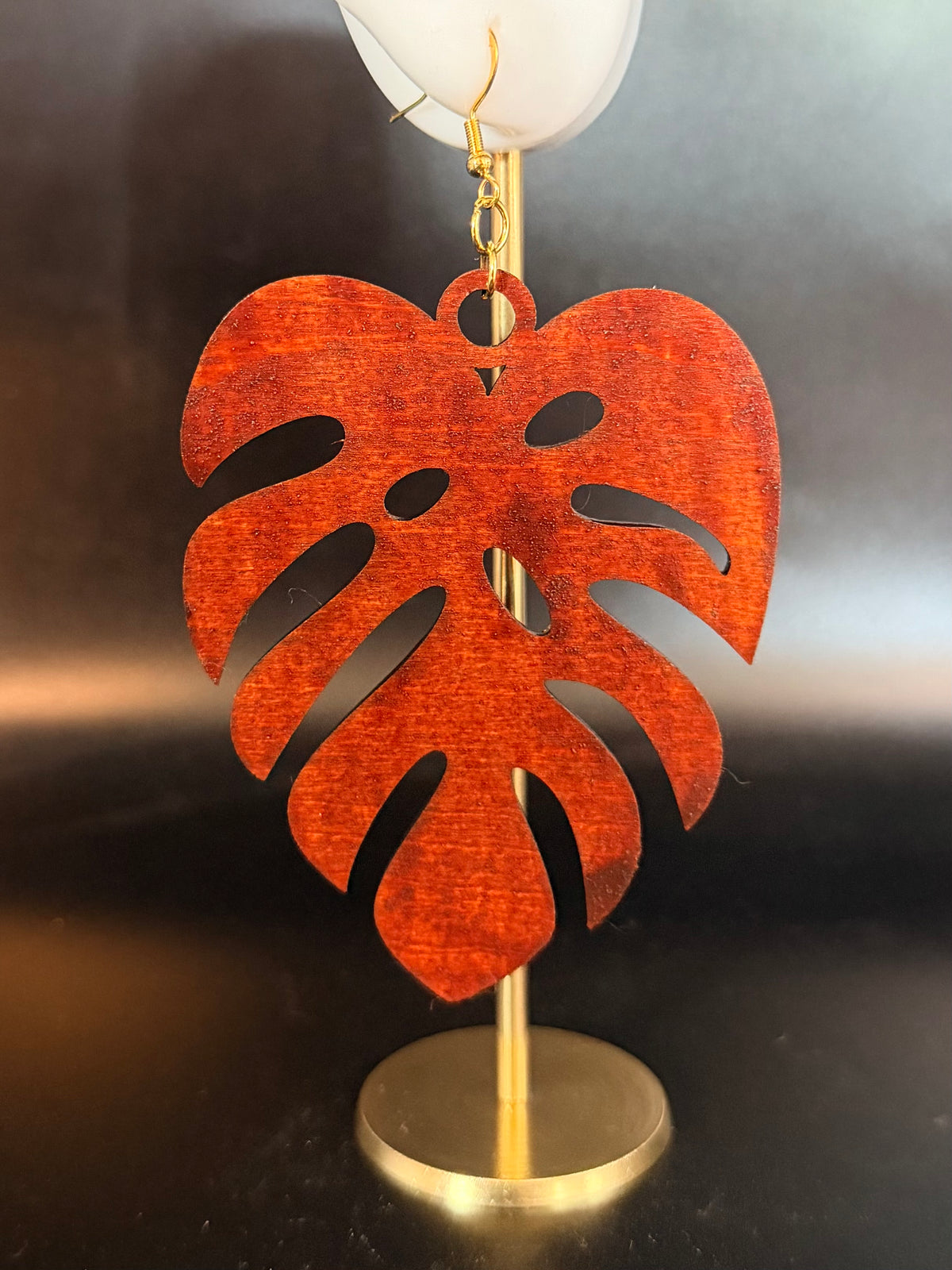 Monstera Leaf Earrings Pair