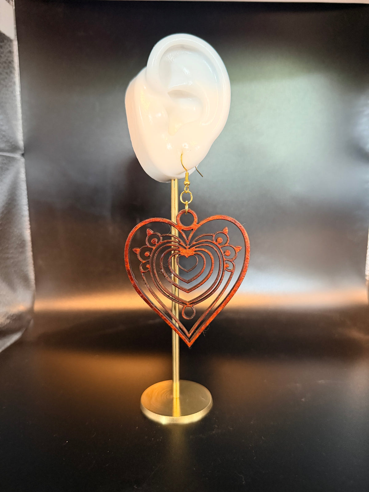 Heart Mandala Earrings Pair 2