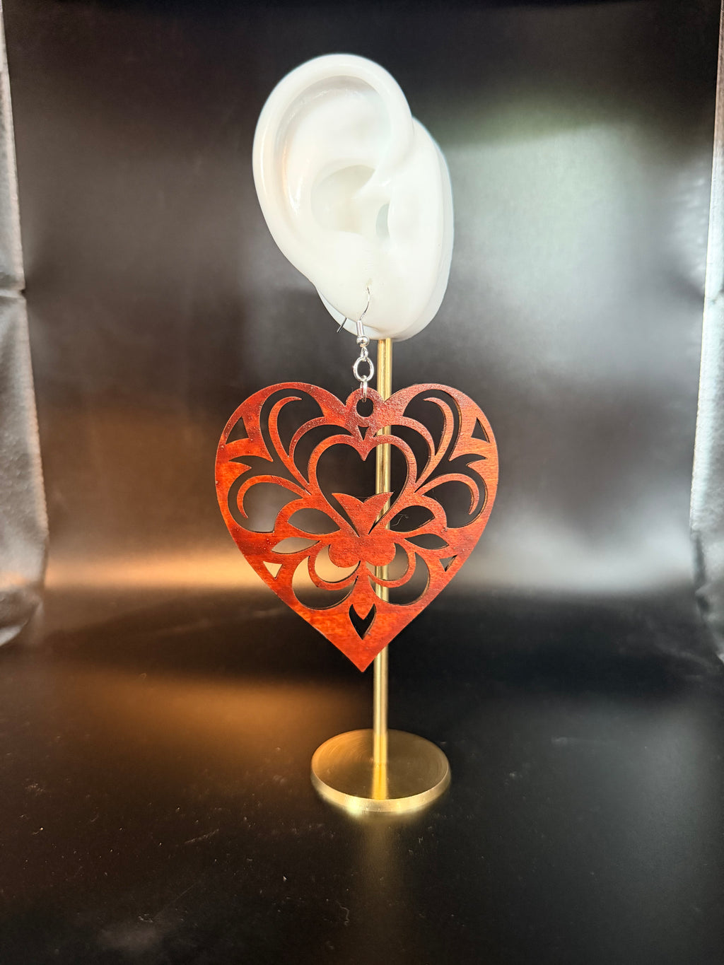 Heart Mandala Earrings Pair