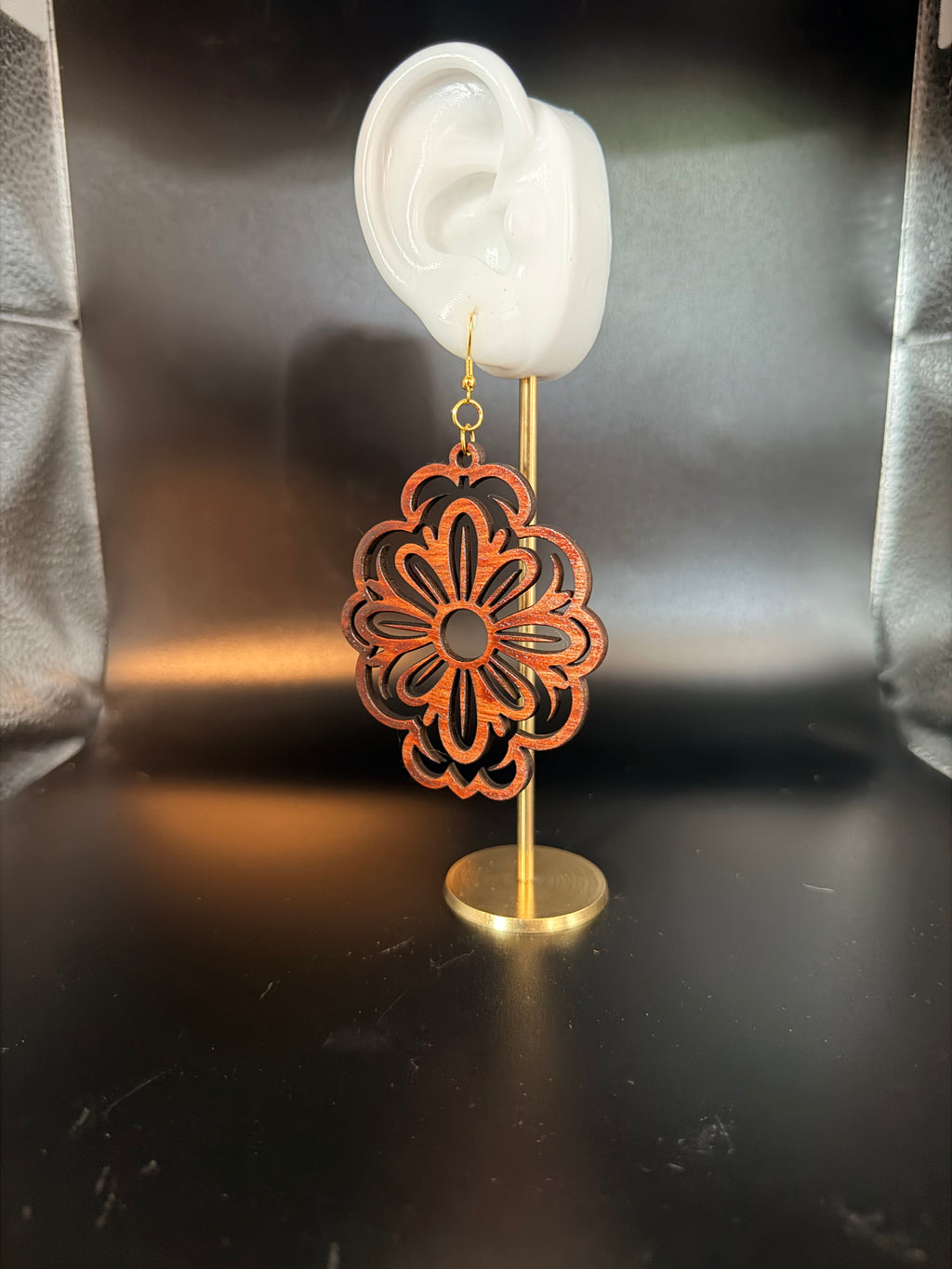 Flower Mandala Earrings Pair 1