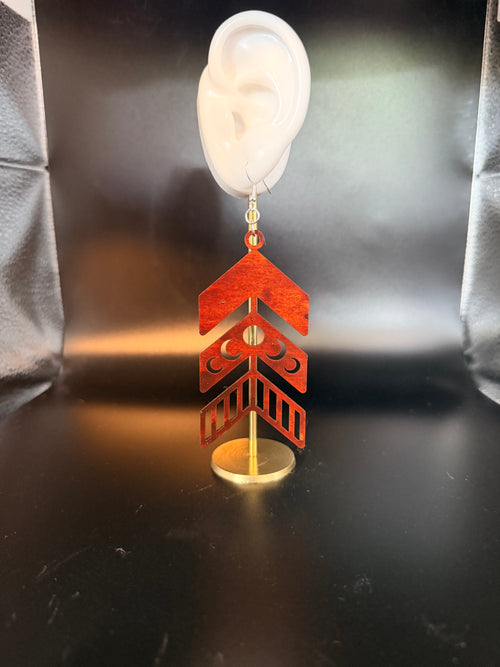 Boho arrow, sun & moon earrings pair