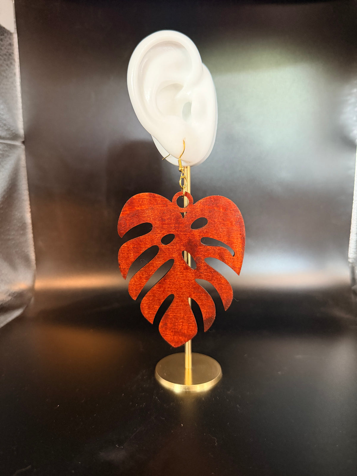 Monstera Leaf Earrings Pair