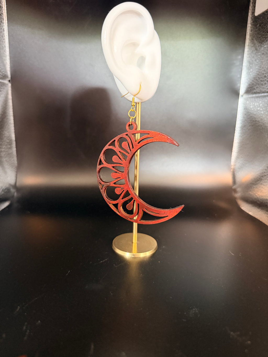 Moon Mandala Earrings Pair