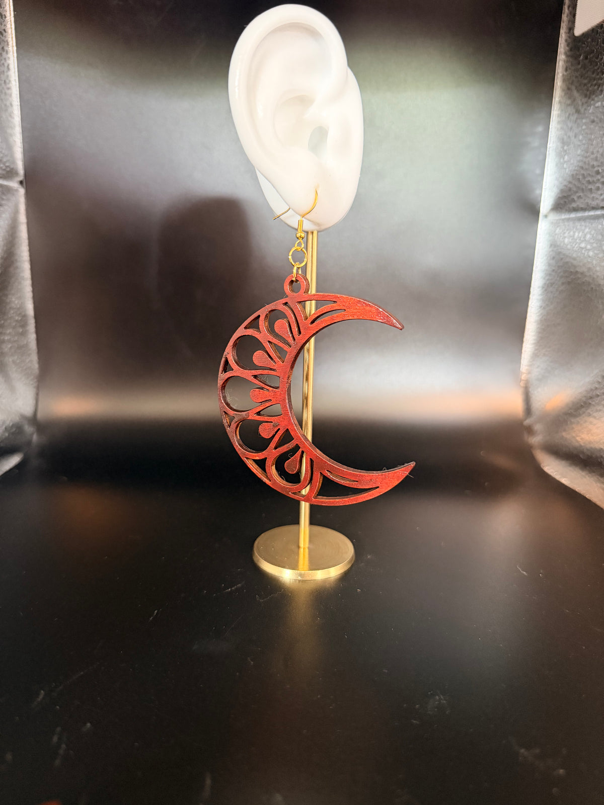 Moon Mandala Earrings Pair